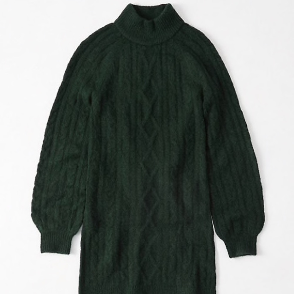 Mockneck Cable Sweaterdress